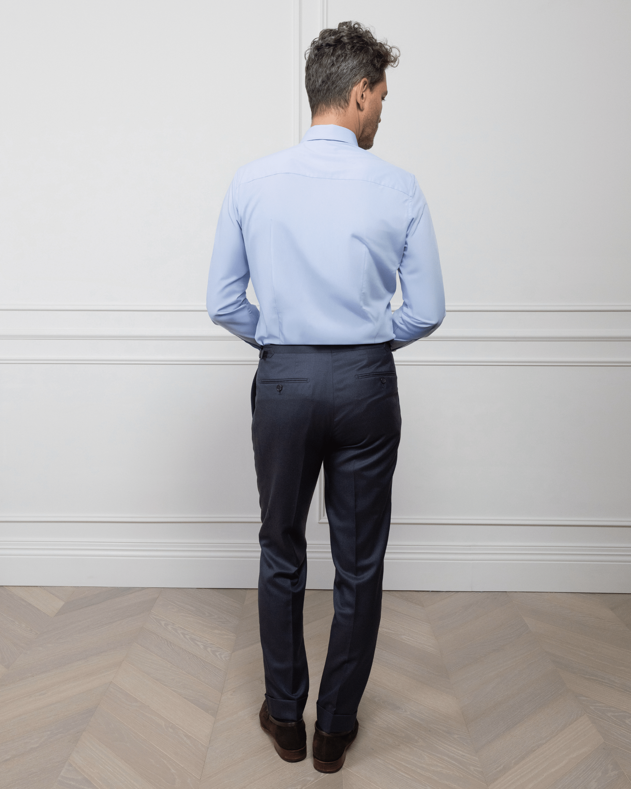 ESQ Shirts Angelo Bamboo Blue Shirt Angelo Blue Bamboo Shirt | Bespoke Men's Clothing Chicago