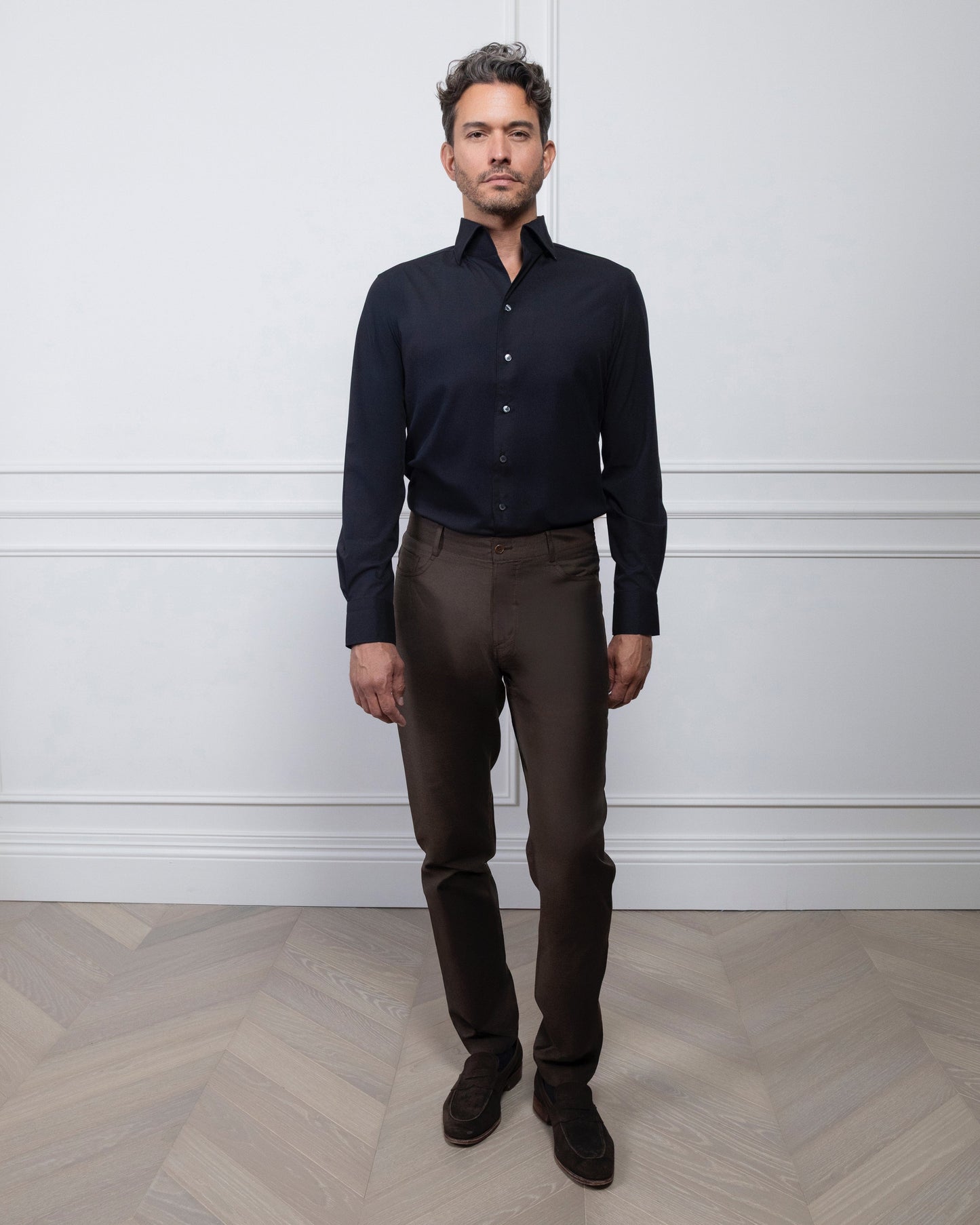 ESQ Shirts Napoli Bamboo Black Shirt Napoli Bamboo Black Shirt | Custom Men's Clothing Chicago