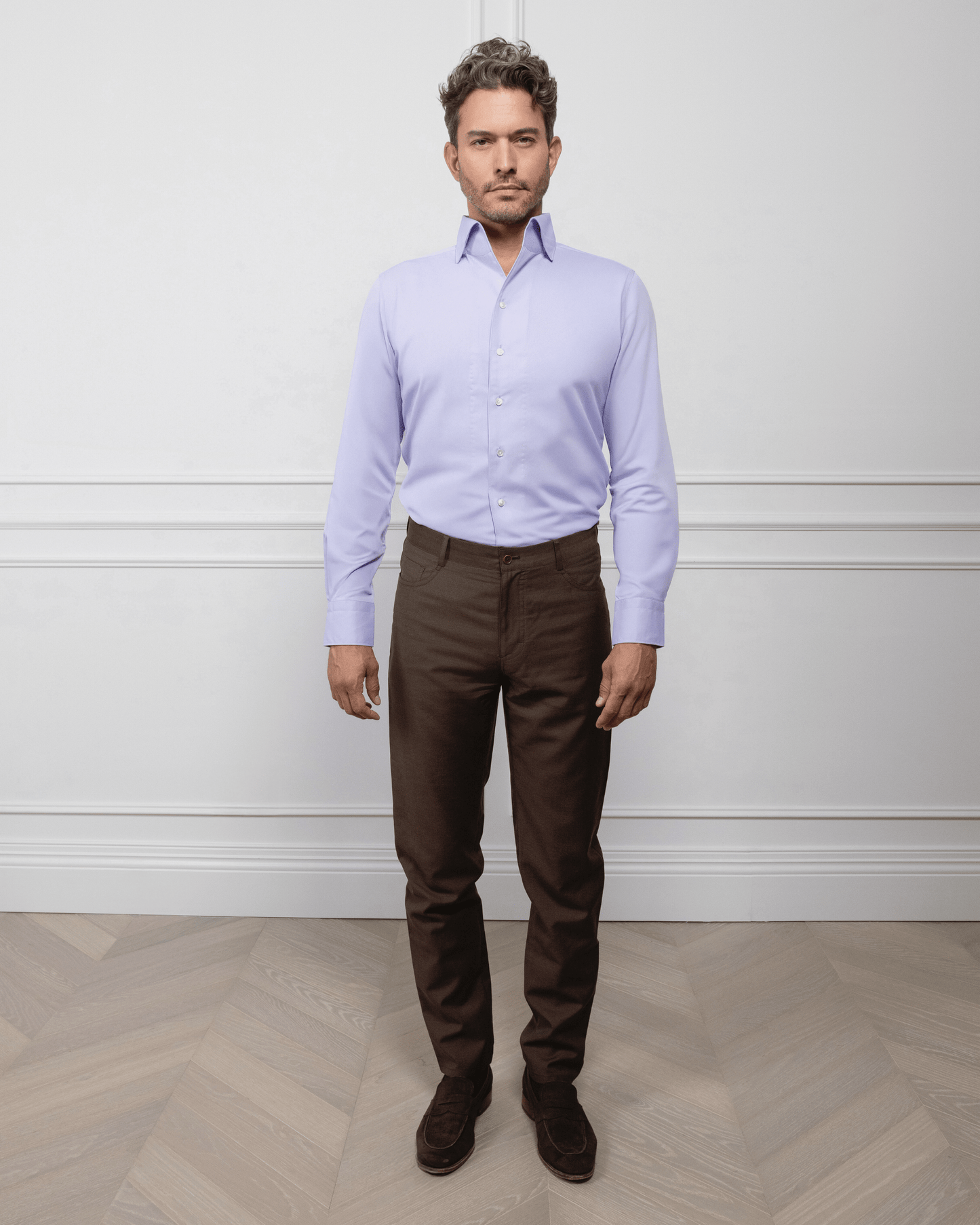 ESQ Shirts Napoli Bamboo Purple Shirt Napoli Bamboo Purple Shirt | Custom Men's Clothing Chicago
