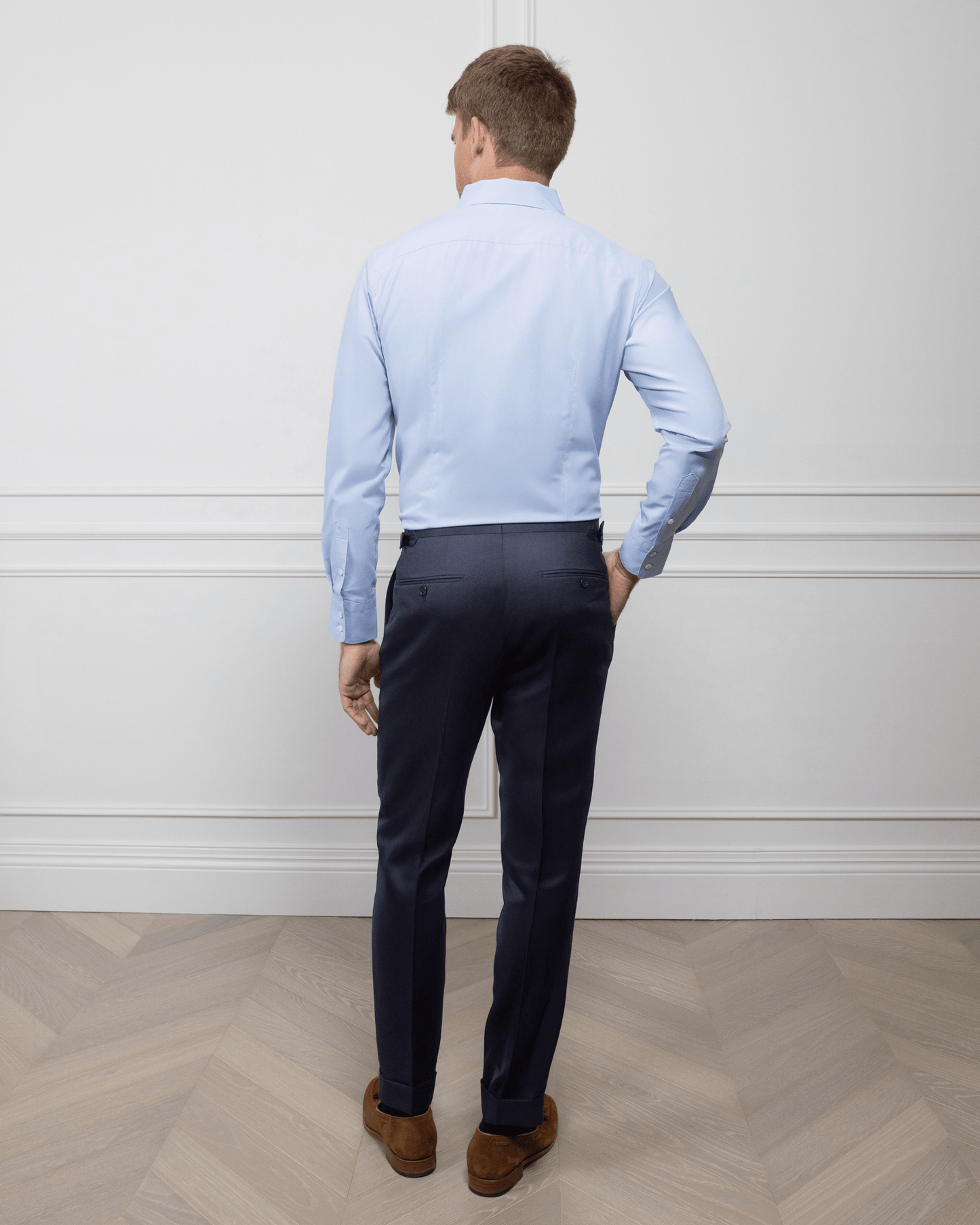 ESQ Shirts Napoli Blue Bamboo Shirt Napoli Blue Bamboo Shirt | Custom Men's Clothing Chicago