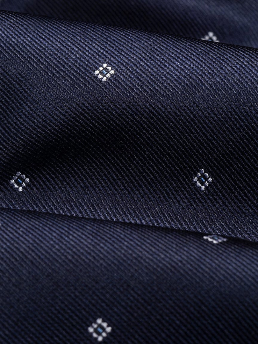 ESQ Neckties Navy Geometric Silk Tie