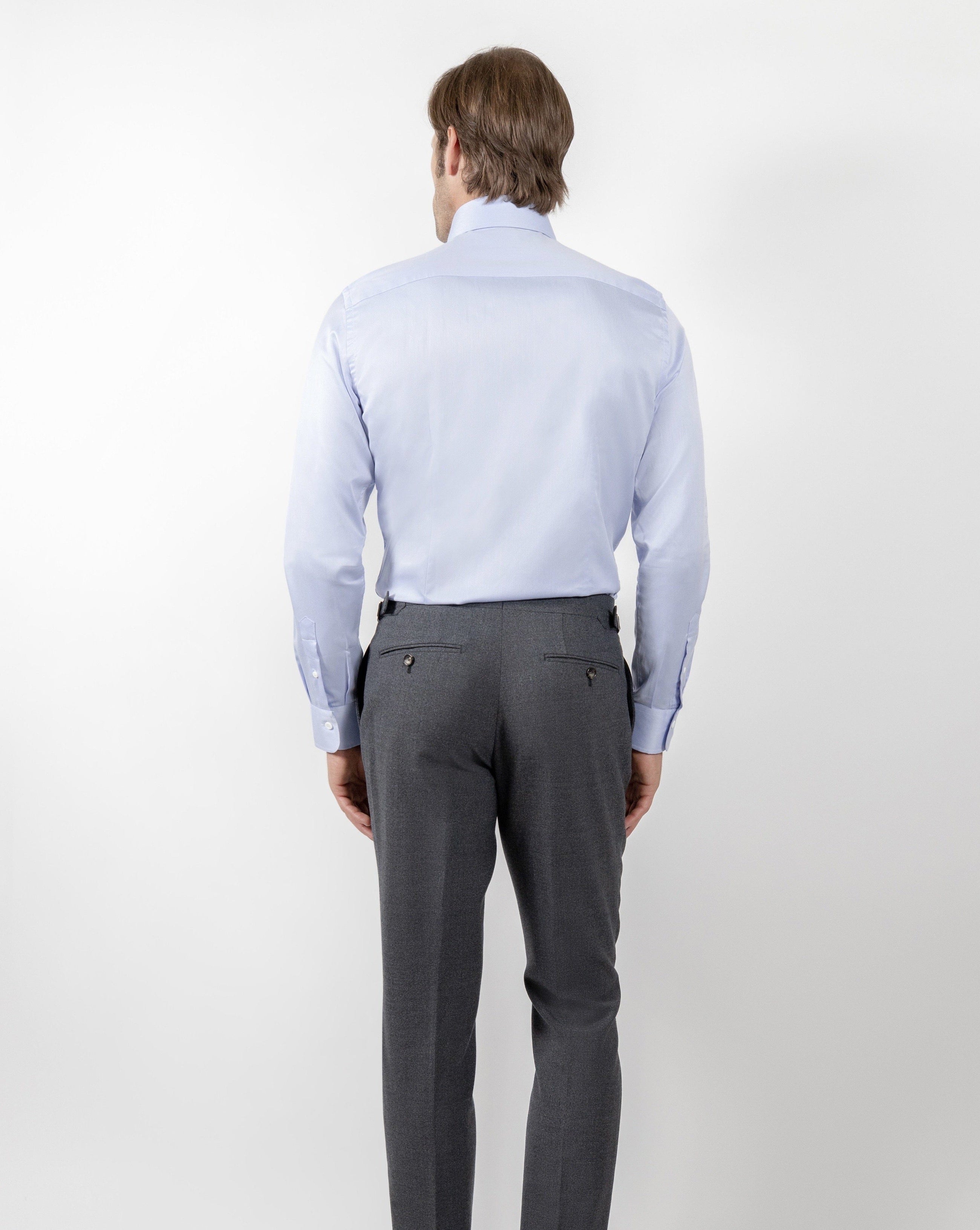 ESQ Shirts Jackson Basketweave Blue Shirt