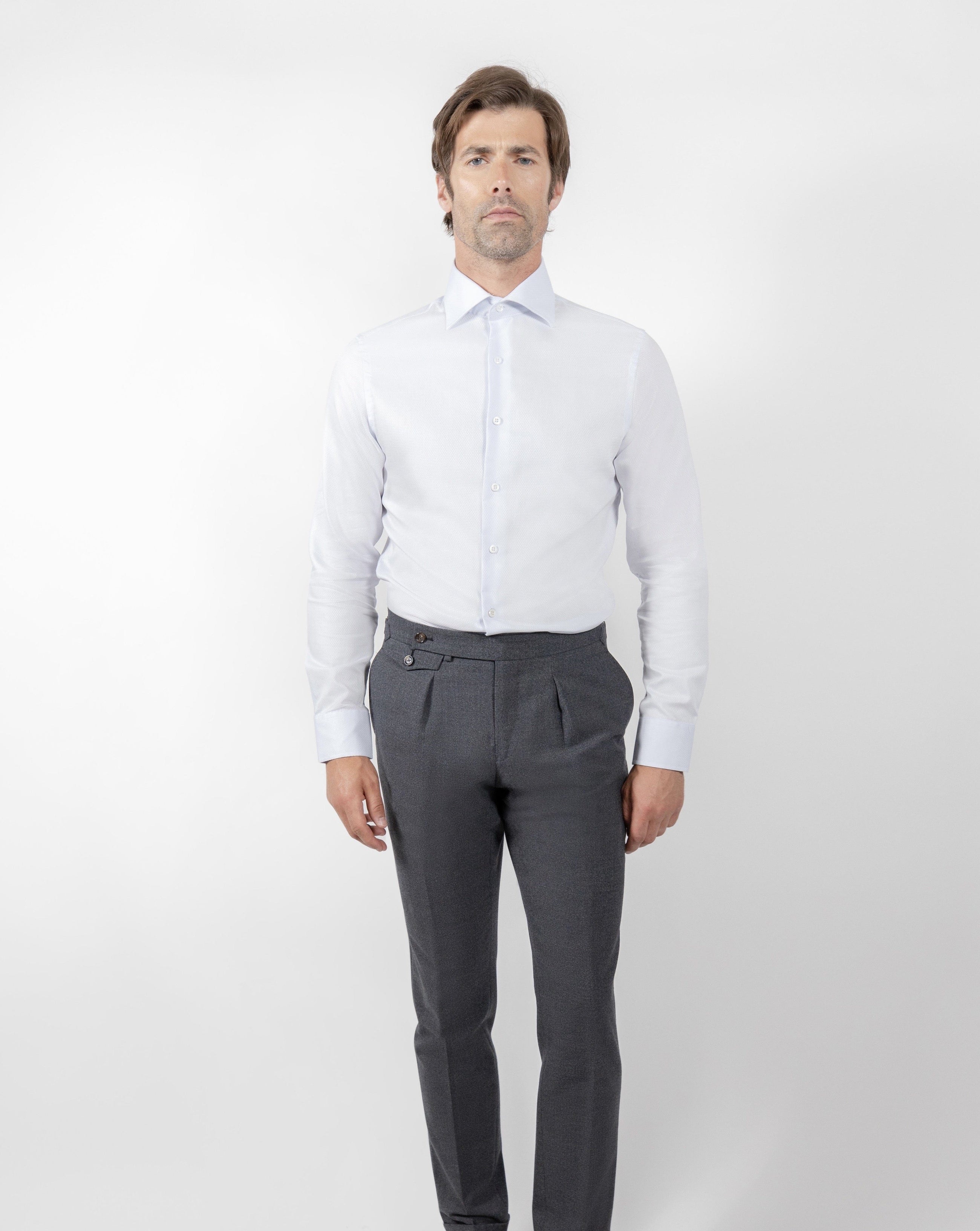 ESQ Shirts Jackson Textured Blue Shirt