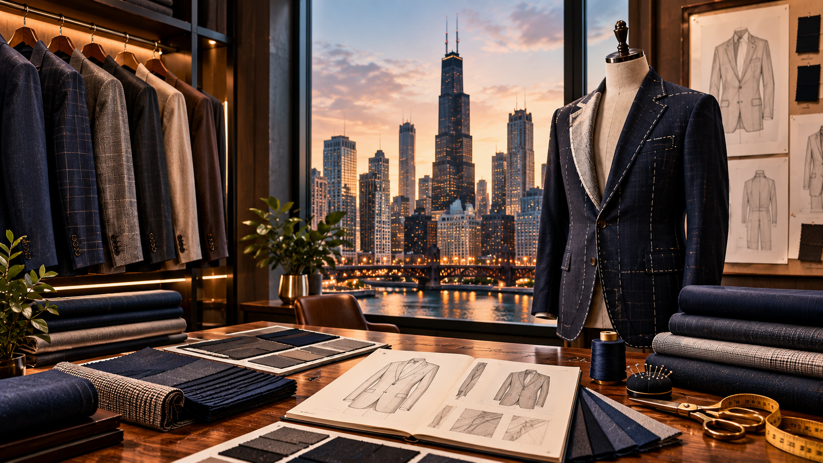 Custom Business Suits for Professionals in Chicago