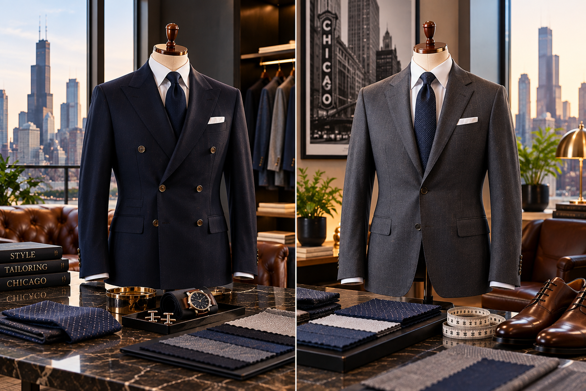 Double Breasted vs. Single Breasted Custom Suits in Chicago
