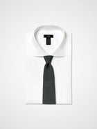 ESQ Neckties Green Geometric 7 Fold Silk Tie