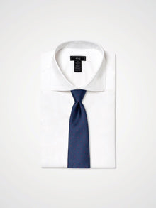 ESQ Neckties Navy Dotted Silk Tie