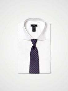 ESQ Neckties Navy Patterned Silk Tie