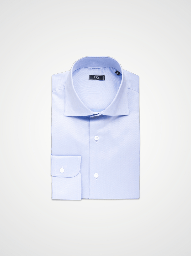 ESQ Shirts Jackson Basketweave Blue Shirt