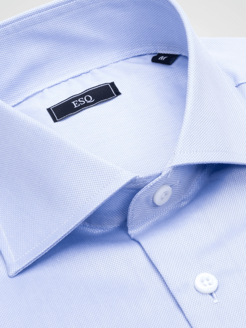 ESQ Shirts Jackson Basketweave Blue Shirt