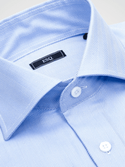 ESQ Shirts Jackson Herringbone Blue Shirt