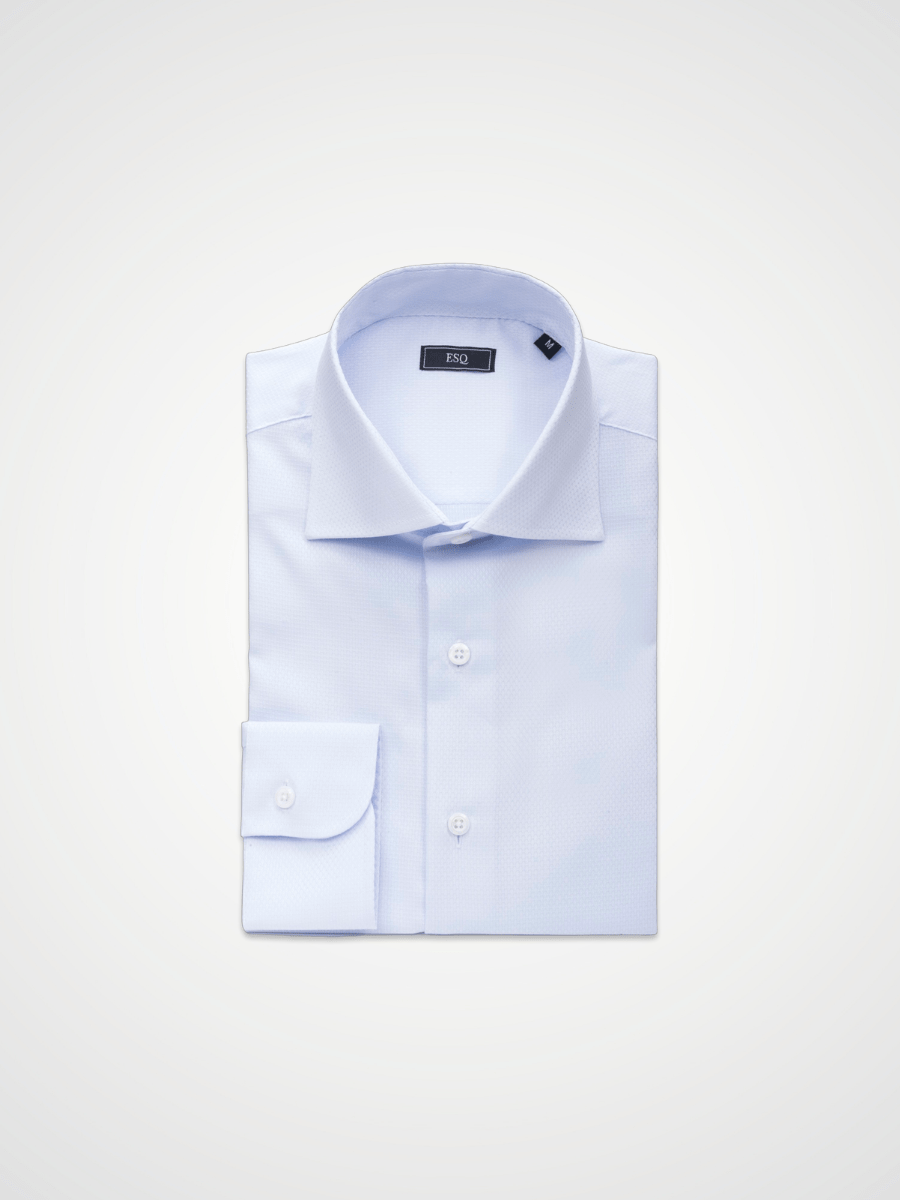ESQ Shirts Jackson Textured Blue Shirt