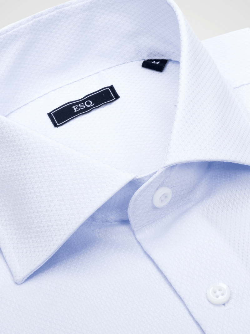 ESQ Shirts Jackson Textured Blue Shirt