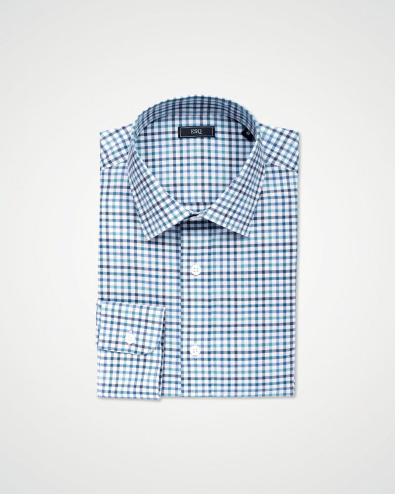 ESQ Shirts Kennedy Green Check Shirt