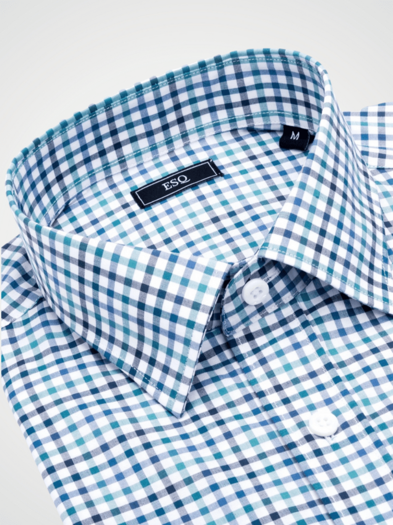 ESQ Shirts Kennedy Green Check Shirt