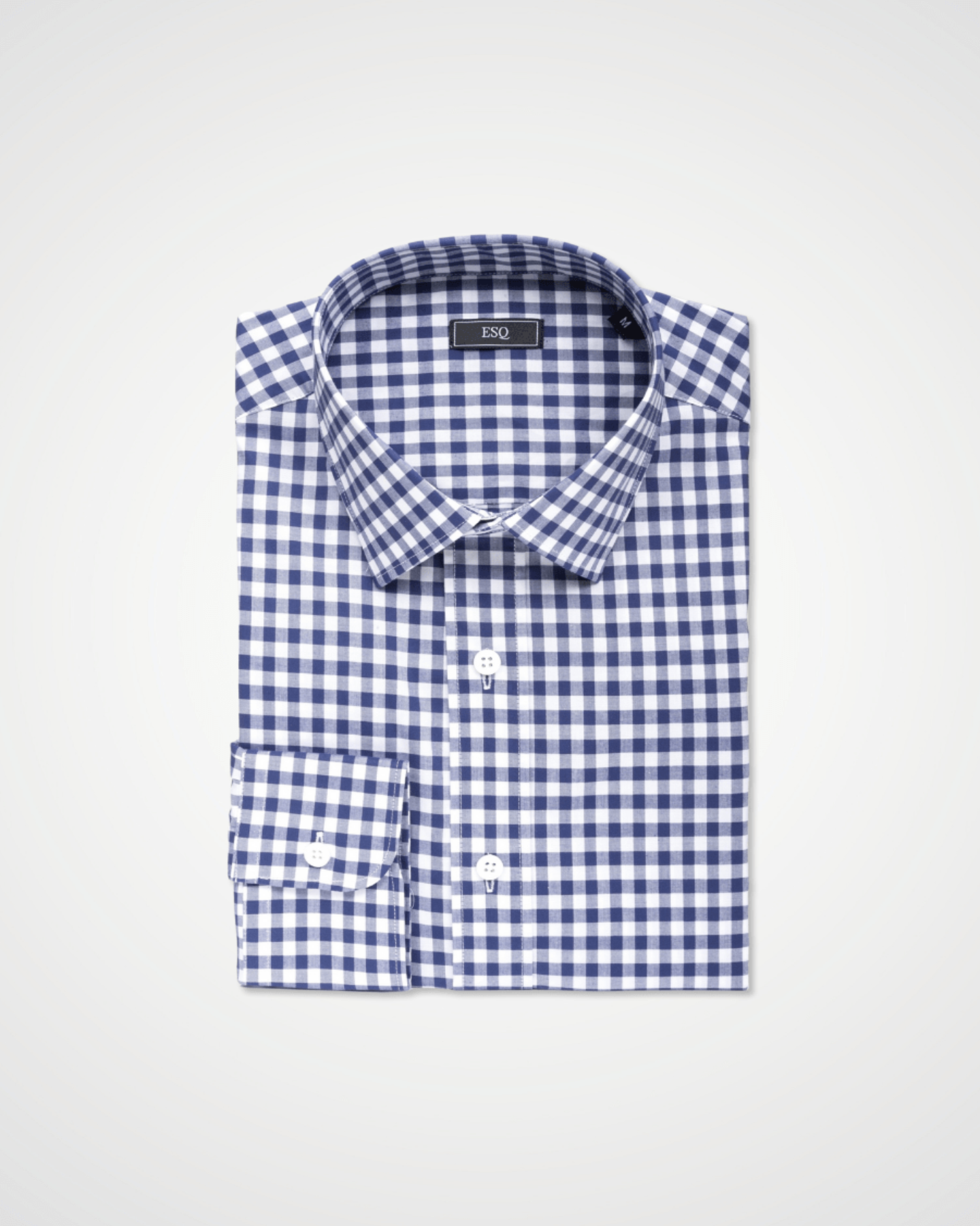 ESQ Shirts Kennedy Navy Gingham Shirt