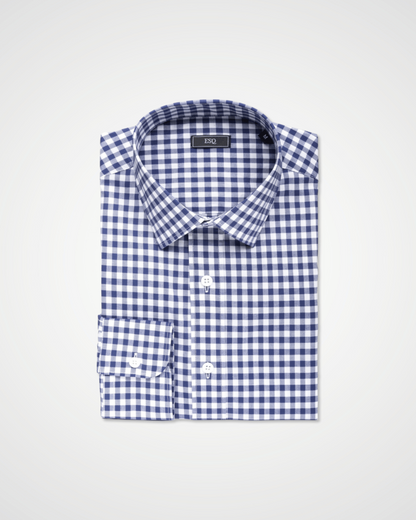 ESQ Shirts Kennedy Navy Gingham Shirt