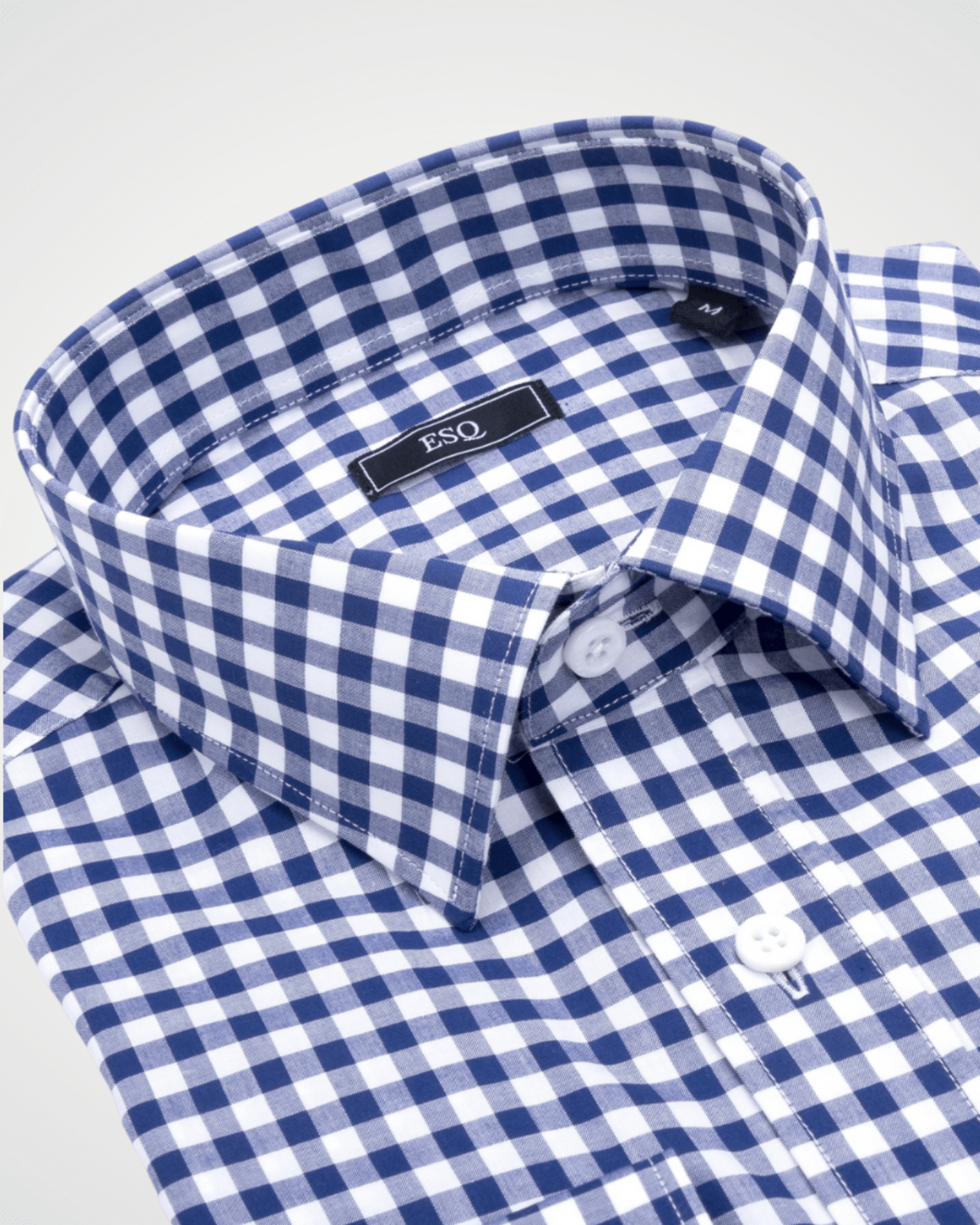 ESQ Shirts Kennedy Navy Gingham Shirt