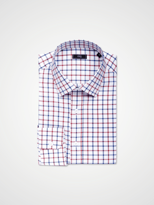ESQ Shirts Kennedy Red and Blue Patterned Shirt