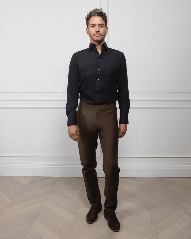 ESQ Shirts Napoli Bamboo Black Shirt Napoli Bamboo Black Shirt | Custom Men's Clothing Chicago 
