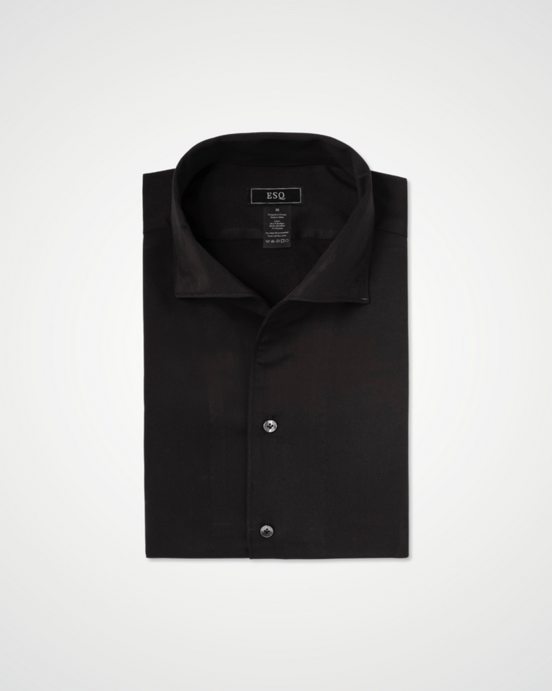ESQ Shirts Napoli Bamboo Black Shirt