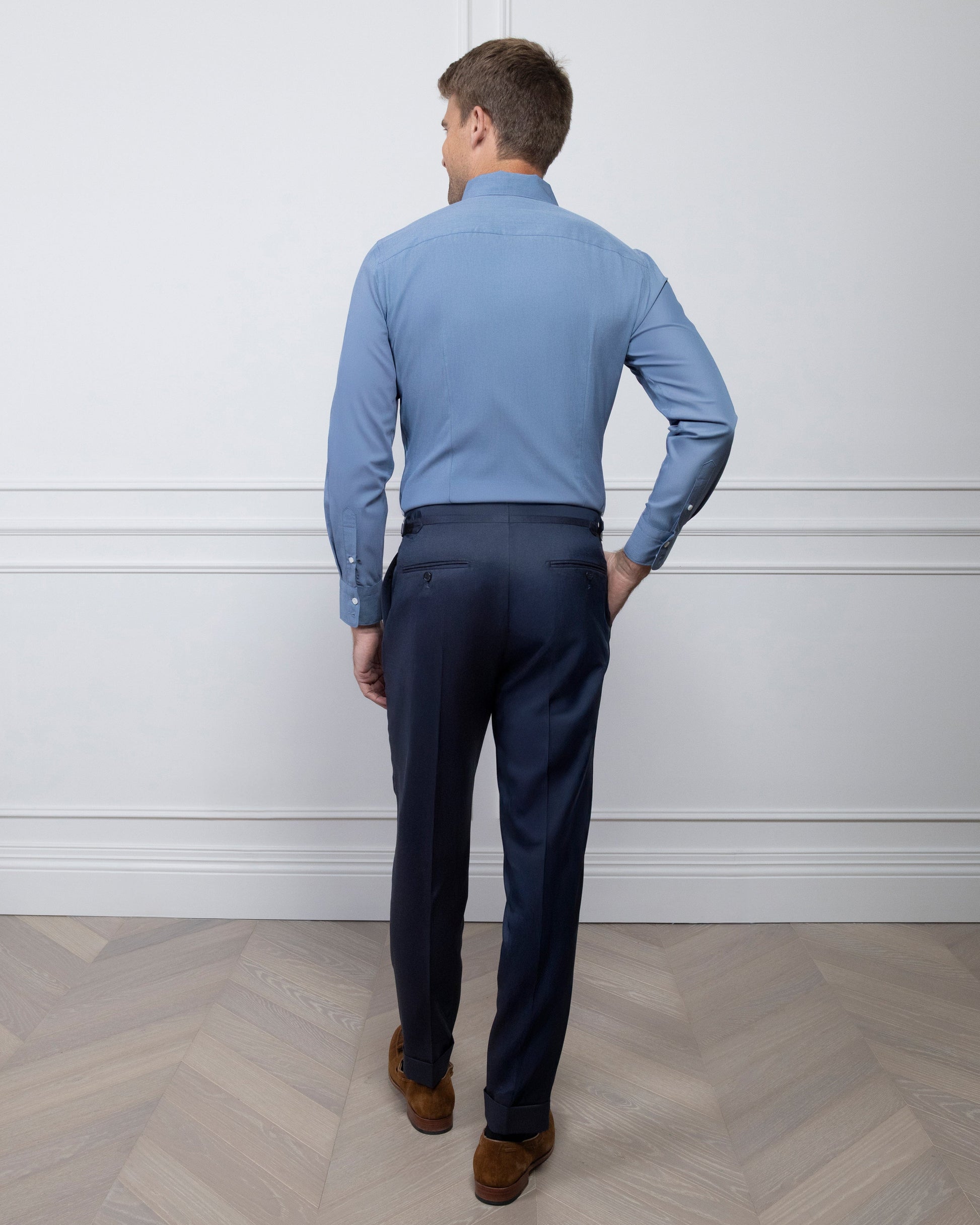 ESQ Shirts Napoli Bamboo Chambray Shirt Napoli Bamboo Chambray Shirt | Custom Men's Clothing Chicago