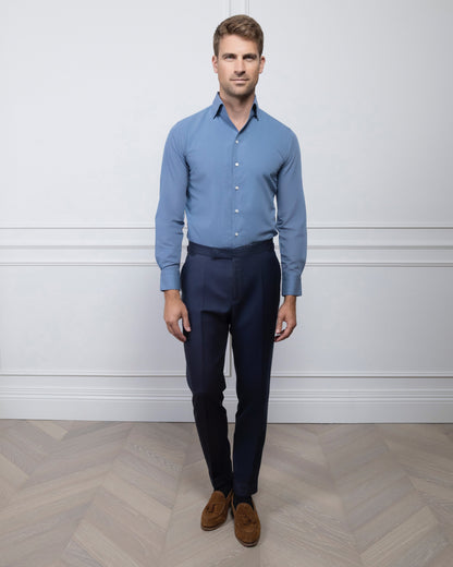 ESQ Shirts Napoli Bamboo Chambray Shirt Napoli Bamboo Chambray Shirt | Custom Men's Clothing Chicago