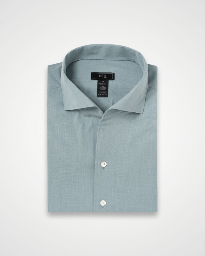 ESQ Shirts Napoli Bamboo Green Moss Shirt