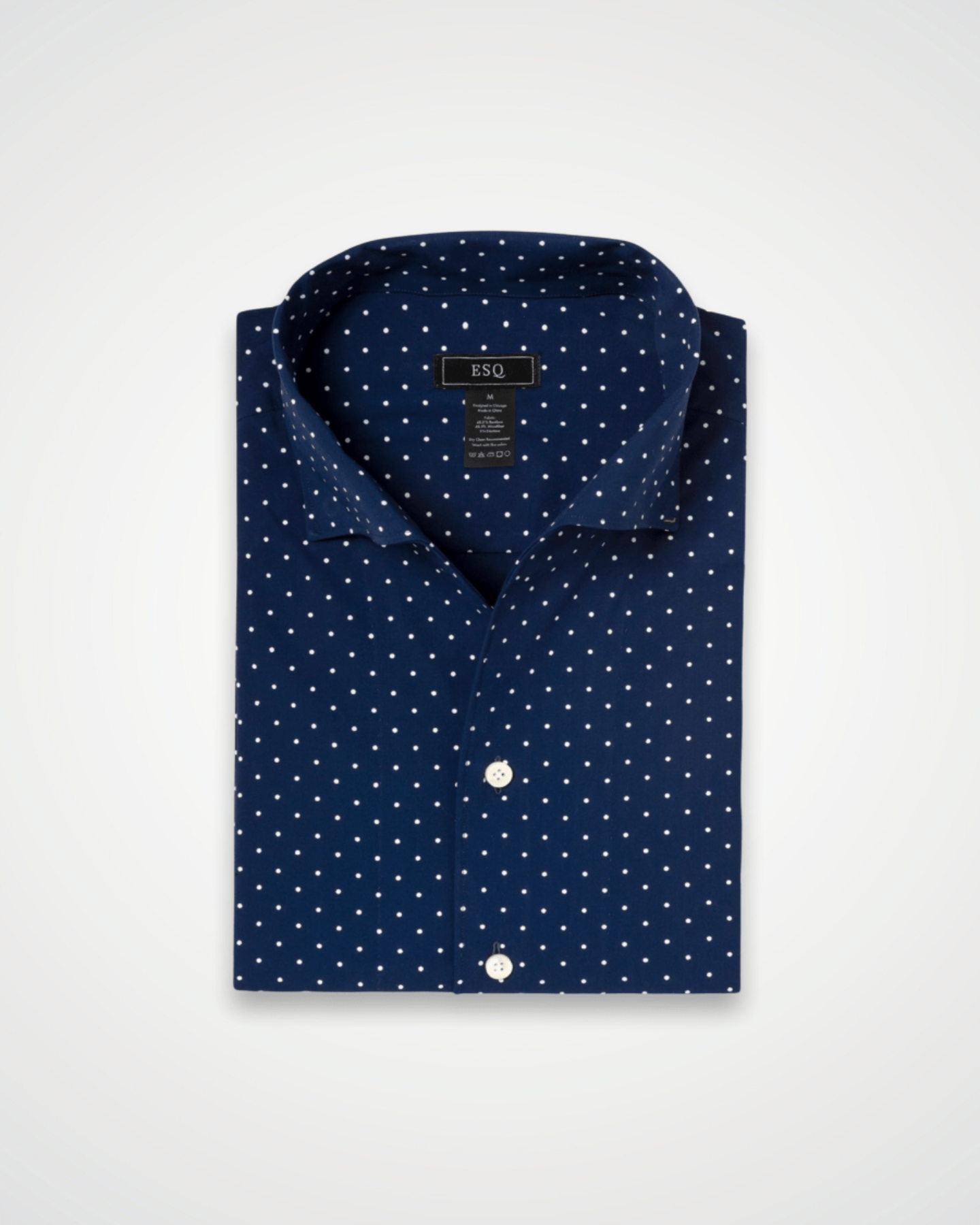 Napoli Bamboo Navy with White Polka Dot Shirt | Custom Men's Clothing