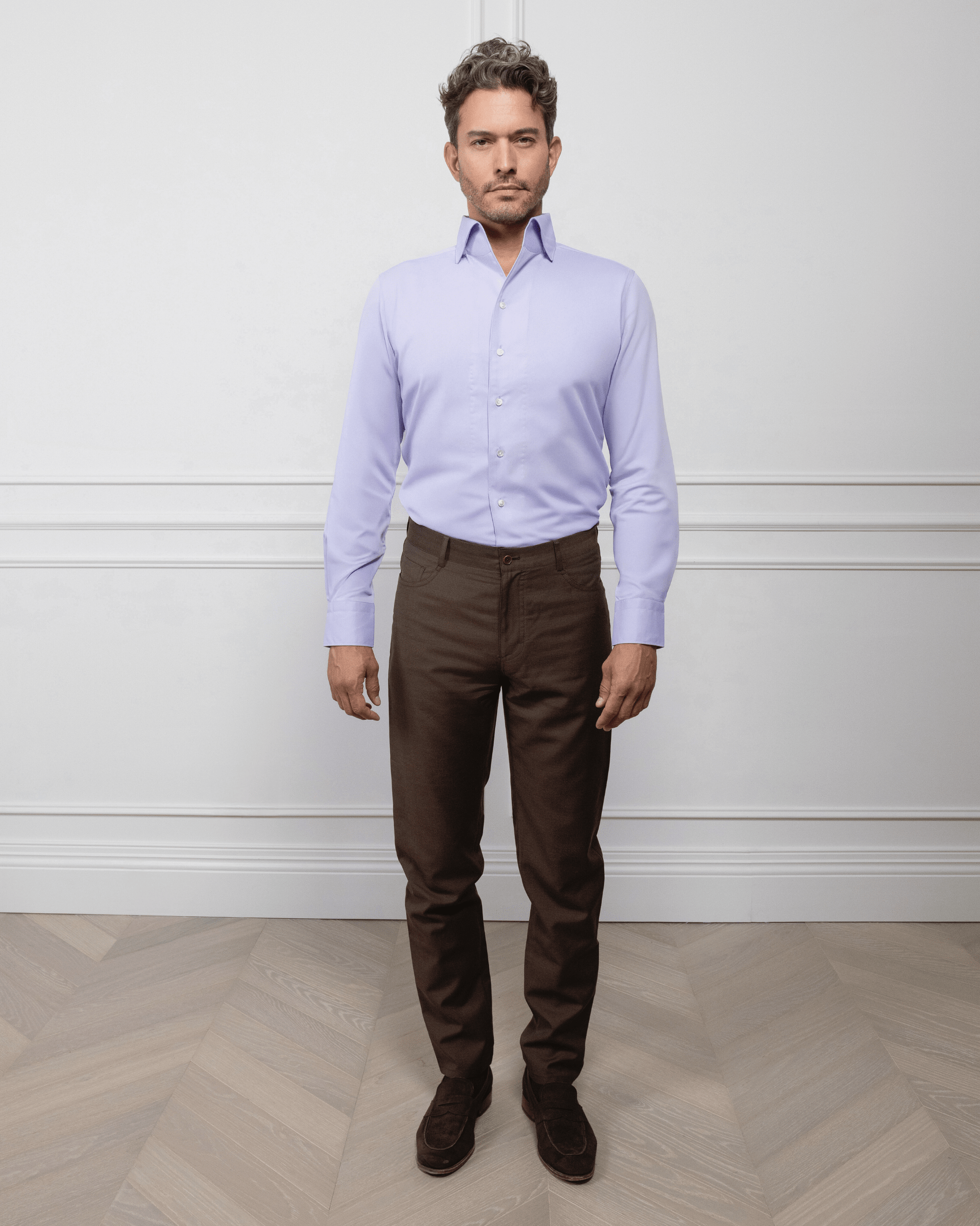ESQ Shirts Napoli Bamboo Purple Shirt Napoli Bamboo Purple Shirt | Custom Men's Clothing Chicago