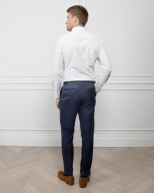 ESQ Shirts Napoli Bamboo White with Navy Polka Dot Shirt Napoli Bamboo White with Navy Polka Dot Shirt | Custom Men's Clothing 