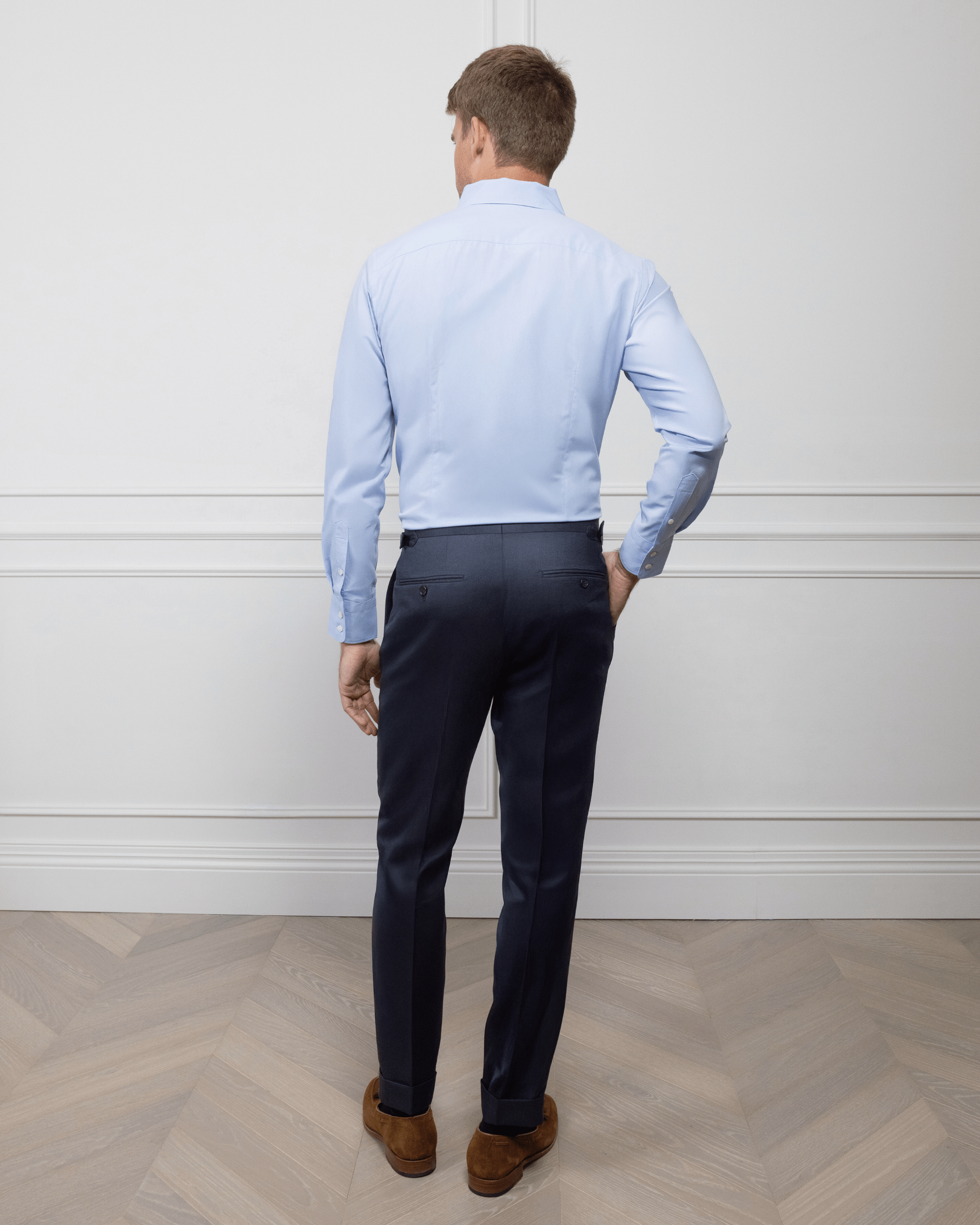ESQ Shirts Napoli Blue Bamboo Shirt Napoli Blue Bamboo Shirt | Custom Men's Clothing Chicago