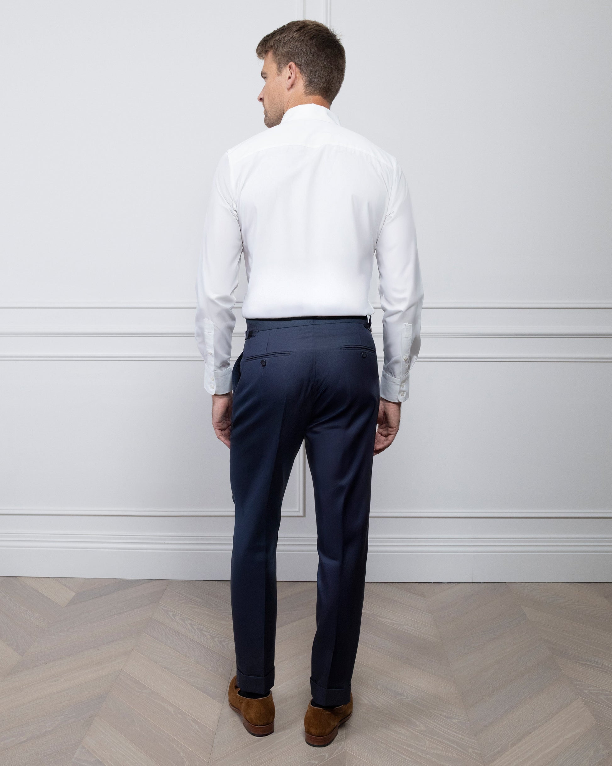 ESQ Shirts Napoli White Bamboo Shirt Napoli White Bamboo Shirt | Custom Men's Clothing Chicago