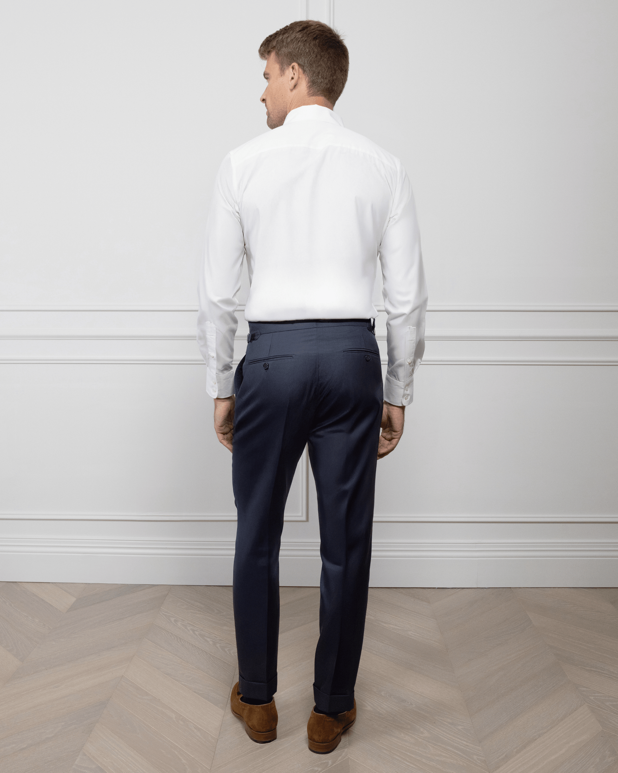 ESQ Shirts Napoli White Bamboo Shirt Napoli White Bamboo Shirt | Custom Men's Clothing Chicago