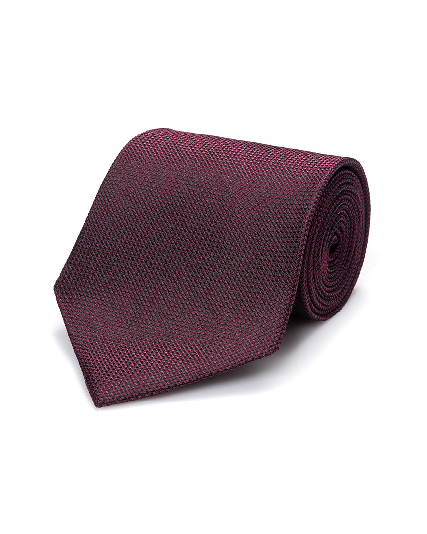 Oxblood Textured Silk Tie
