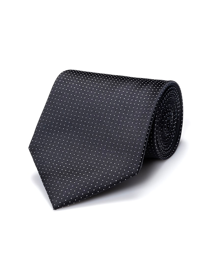 Black Micro Silk Tie