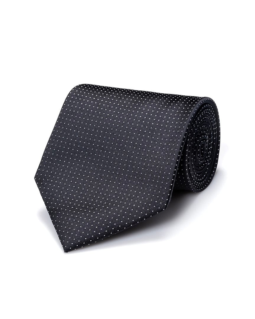 ESQ Neckties Black Micro Silk Tie