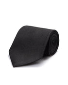 ESQ Neckties Black Textured Silk Tie