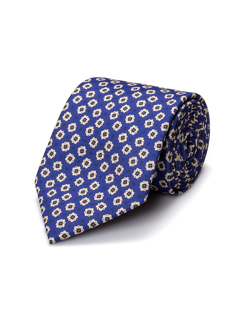 ESQ Neckties Cobalt Geometric Silk Tie