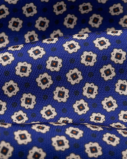 ESQ Neckties Cobalt Geometric Silk Tie