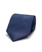ESQ Neckties Navy Dotted Silk Tie