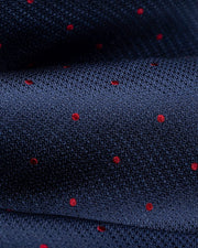 ESQ Neckties Navy Dotted Silk Tie