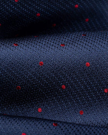 ESQ Neckties Navy Dotted Silk Tie