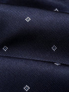 ESQ Neckties Navy Geometric Silk Tie