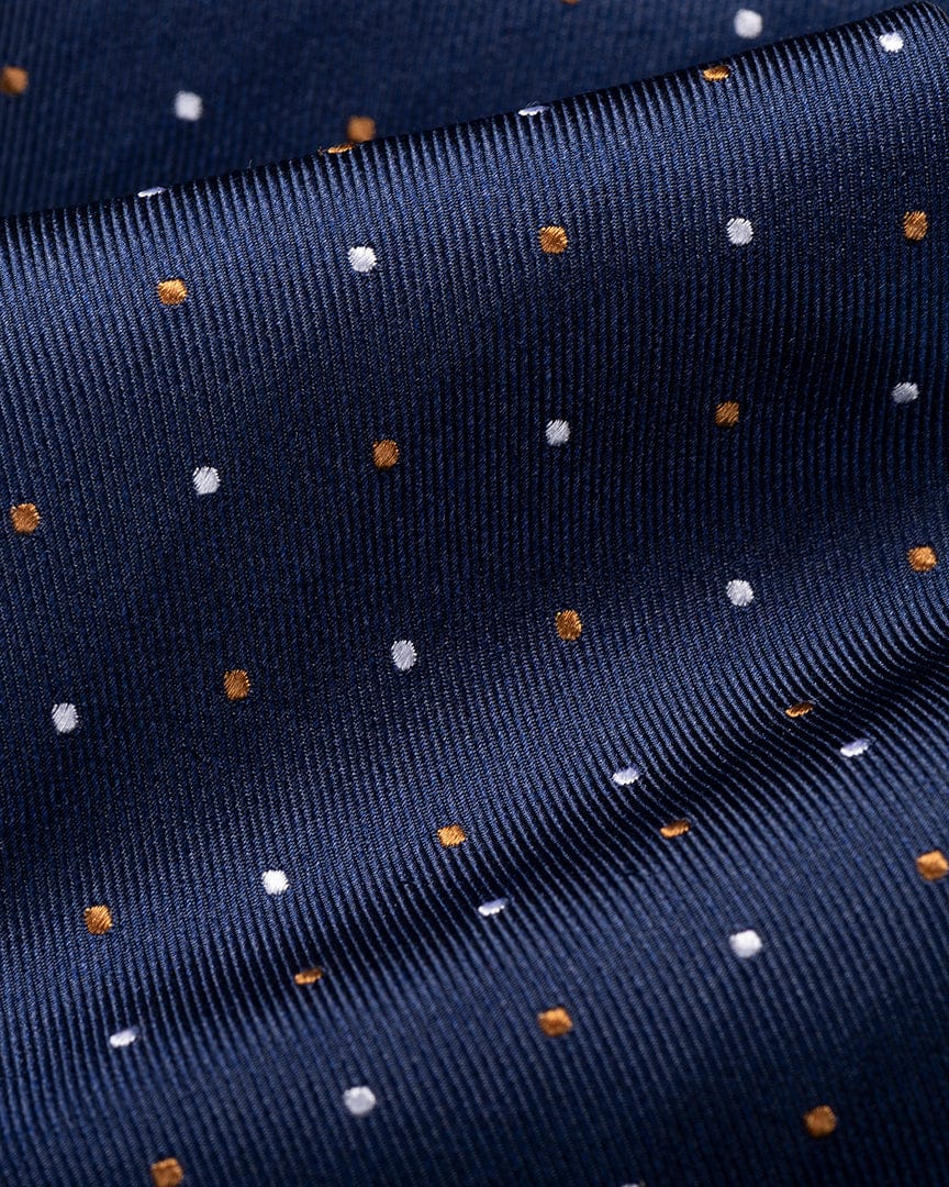 ESQ Neckties Navy Multi Dotted Silk Tie