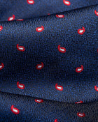 ESQ Neckties Navy Paisley Silk Tie