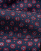 ESQ Neckties Navy Patterned Silk Tie