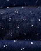 ESQ Neckties Navy White Geometric Silk Tie
