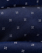 ESQ Neckties Navy White Geometric Silk Tie