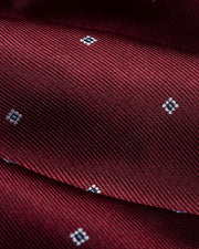 ESQ Neckties Red Geometric Silk Tie